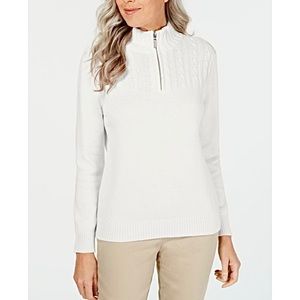 Karen Scott Half-Zip Sweater